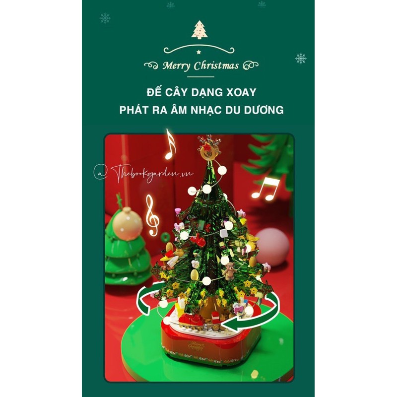 BỘ LẮP GHÉP GIÁNG SINH CÓ ĐÈN+NHẠC 468 CHI TIẾT