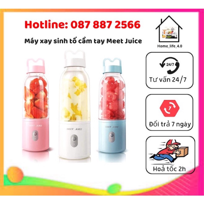 Máy xay sinh tố cầm tay MEET JUICE, máy xay sinh tố mini MEET JUICE