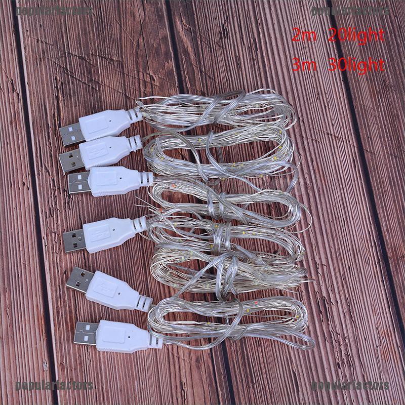 Dây Đèn Led 30 Bóng 2m 20 Bóng 3M Có Cổng Sạc USB