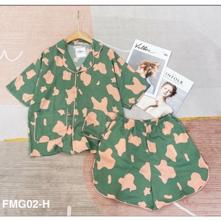Pijama cánh tay dơi lụa mango
