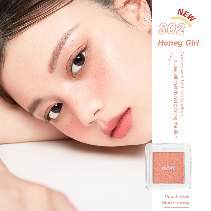 Phấn Má Hồng Màu Lì/Màu Nude/Màu Đào Tự Nhiên Với Độ Bóng Cao