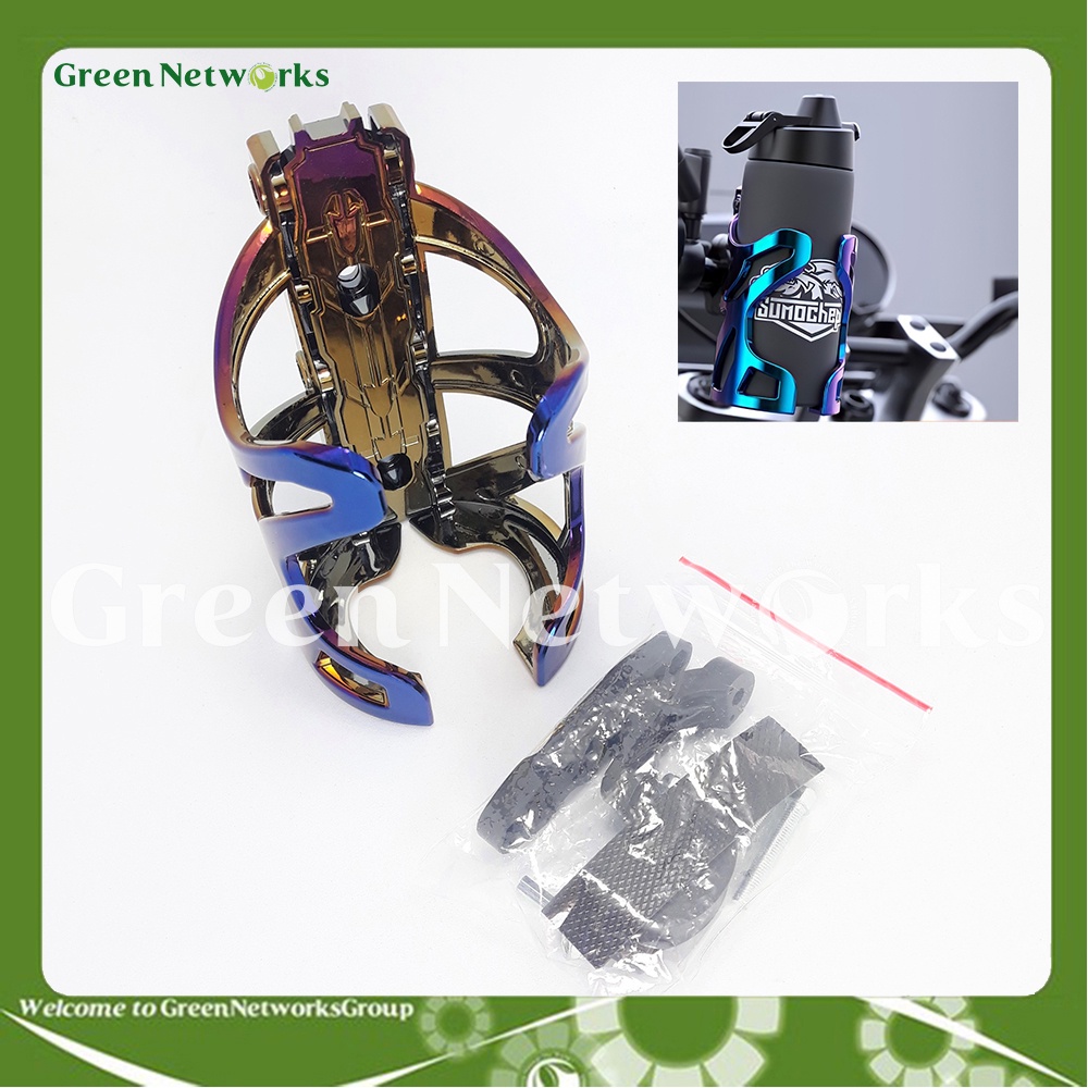 Giá đỡ bình nước 7 màu gắn ghi đông xe máy GreenNetworks