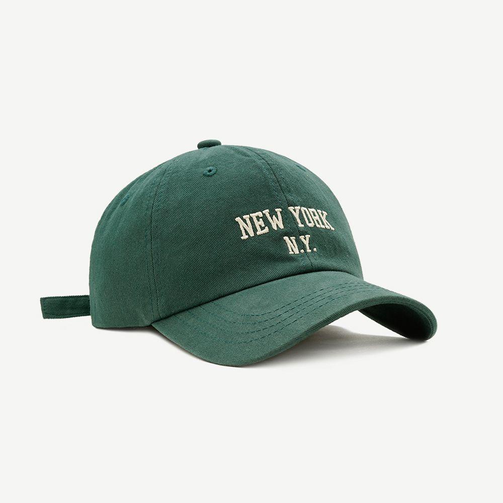 Mũ Lưỡi Trai Mềm Màu Trơn Thêu Họa Tiết Phong Cách Retro Hàn Quốc Có Thể Điều Chỉnh Cho Nam Nữ