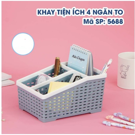 Khay nhựa tiện ích 4 ngăn Việt Nhật MS-5688