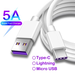 Dây cáp sạc nhanh loại c 5a/micro usb/dài 1m/2m