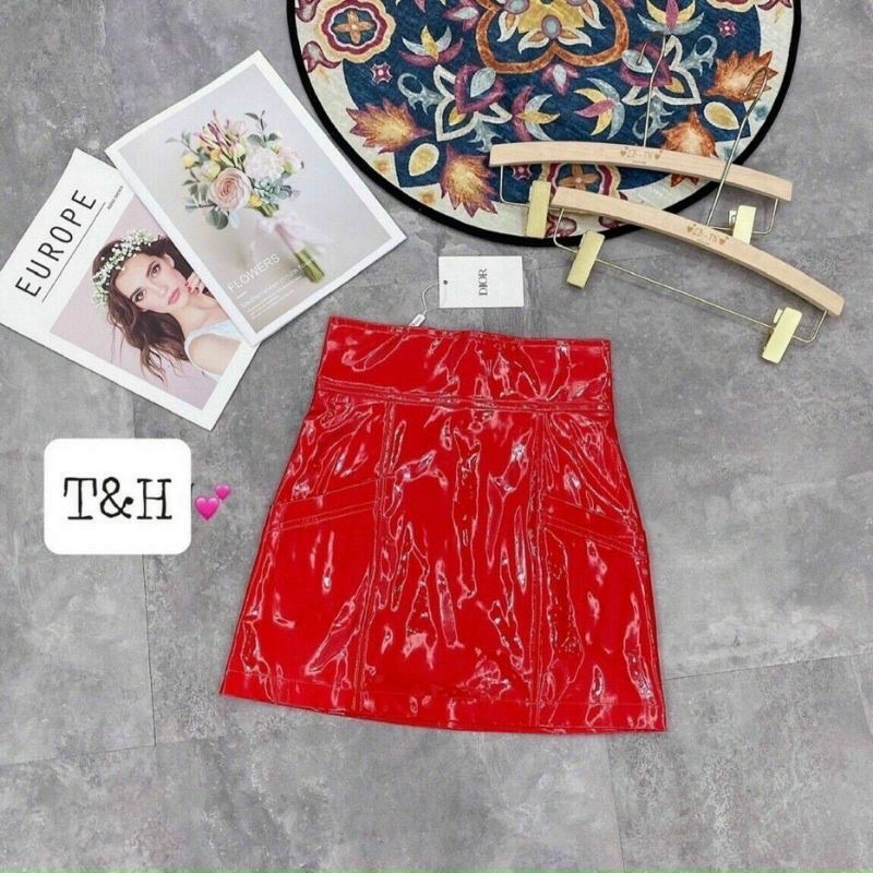 Chân váy da bóng cạp cao QC hot hit | BigBuy360 - bigbuy360.vn