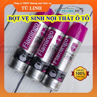 Bình xịt vệ sinh taplo và nội thất xe ô tô chính hãng Flamingo Hương cà phê