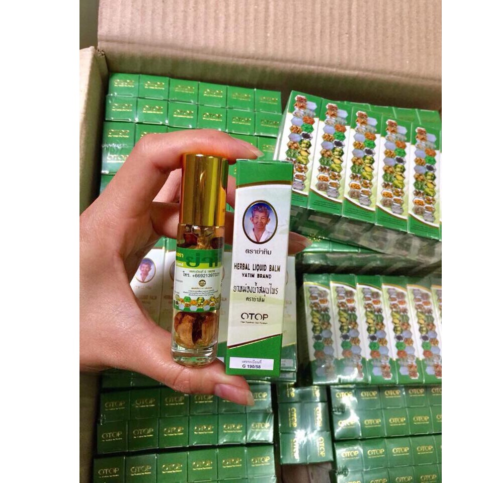 Dầu Nóng 22 Vị Thảo Dược OTOP Herbal Liquid Balm Yatim Brand Thái Lan