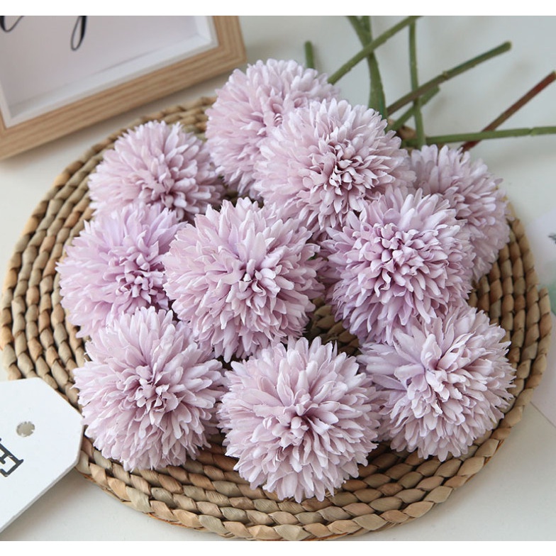 Hoa bồ công anh làm hoa cầm tay cô dâu,decor quán cà phê,backgound chụp hình