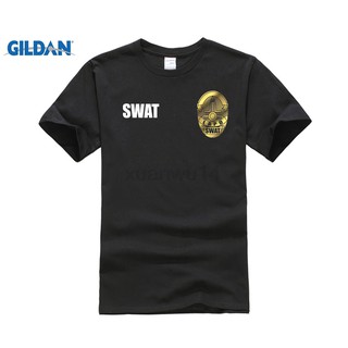 Diy T Shirts For Men Cotton T Shirts Man Clothing Police Swat Member For Man Better Tees Black
