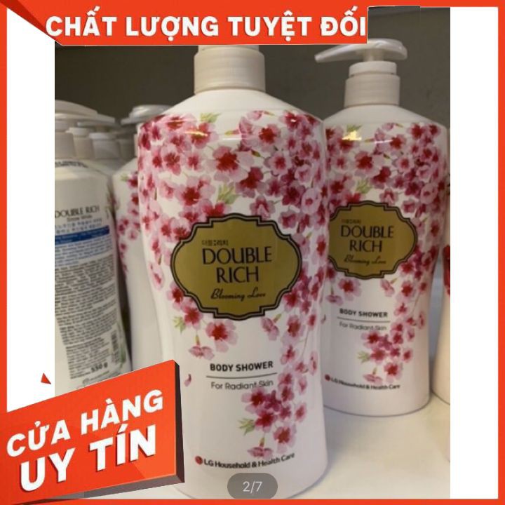 [chính hãng] Sữa tắm Double Rich 800g hoa anh đào,hoa Iris, Hương Hoa Hồng   giữ hương lâu , mùi thơm dễ chịu