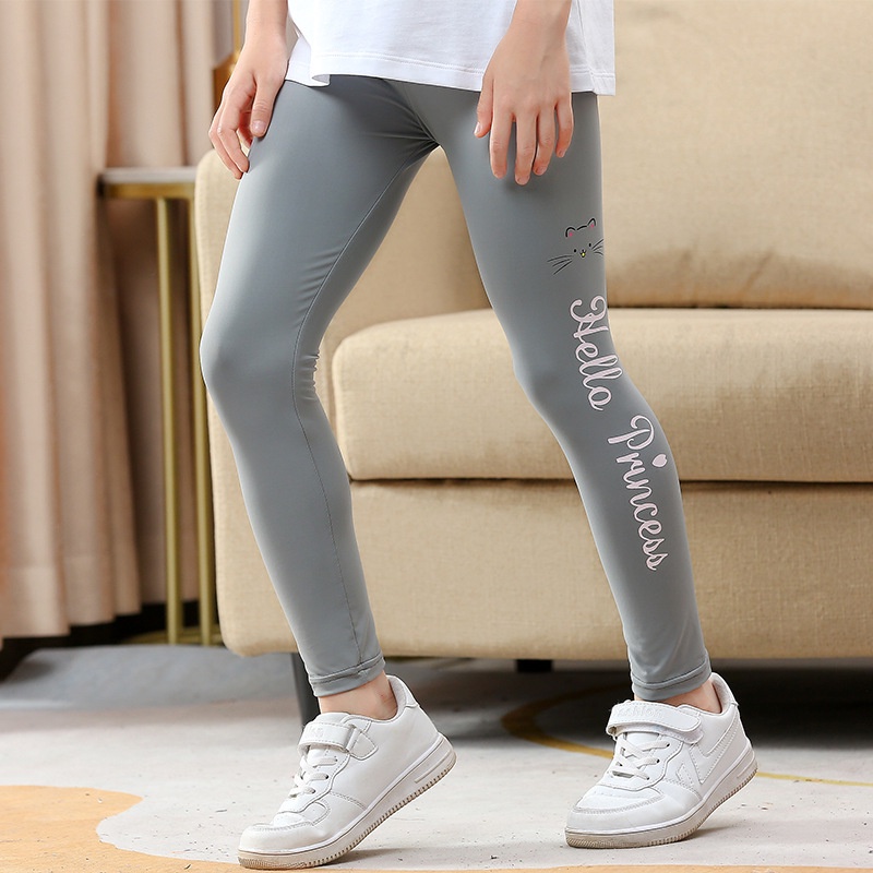Quần Legging Thể Thao Co Giãn Tốt In Hình Cá Mập 90-160cm Cho Bé Gái