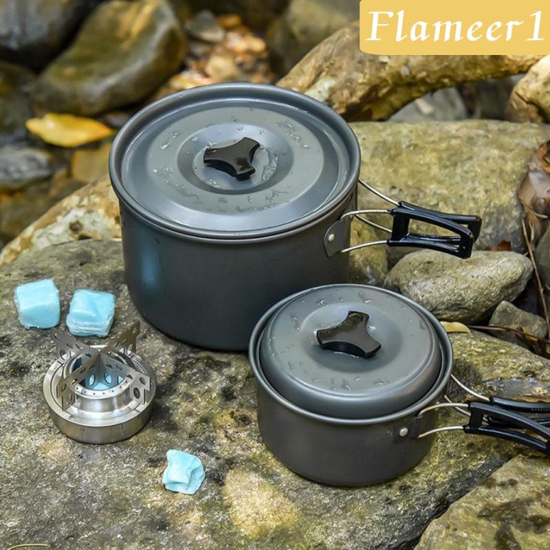 Set Bếp Cồn Mini Bằng Thép Không Gỉ & Giá Đỡ Bếp Cồn 1]