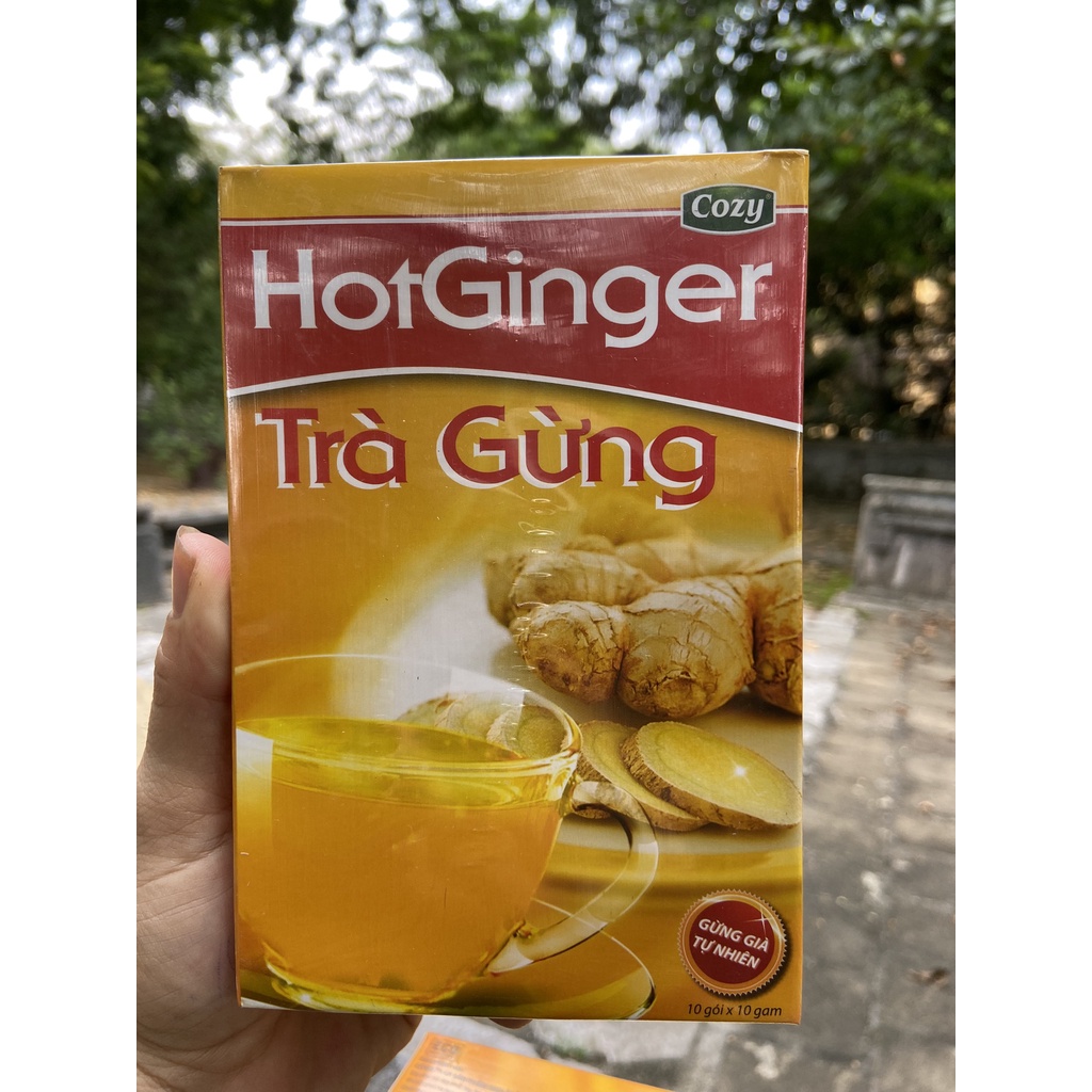 TRÀ GỪNG COZY HOT GINGER HỘP 10 GOI X 10G