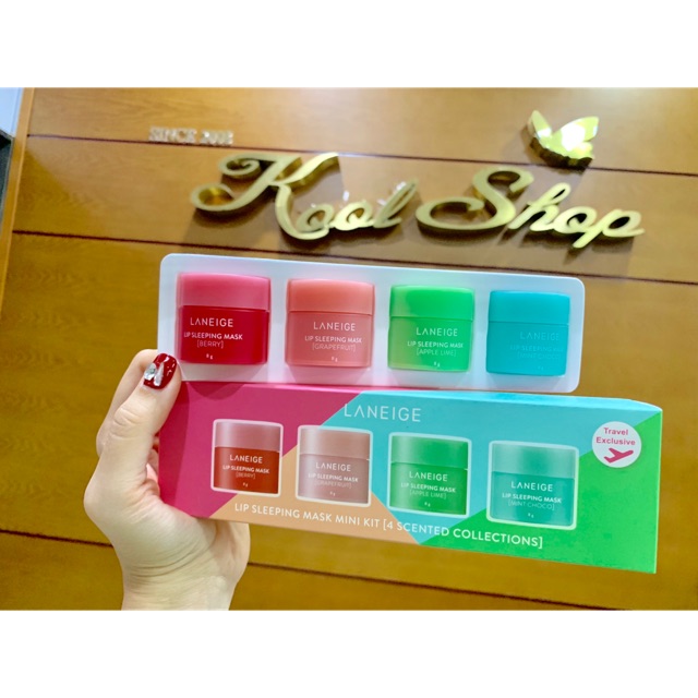 💋💋Mini 8g💋💋Mặt nạ ngủ môi Laneige tách lẻ từ set 4 - Lip sleeping mask mini kit (4 scented collections)