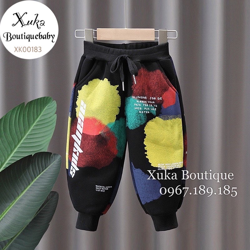 Quần Nỉ Jogger Cao Cấp Bé Trai Cực Chất - Nỉ lót lông dày ấm [Ảnh Thật]