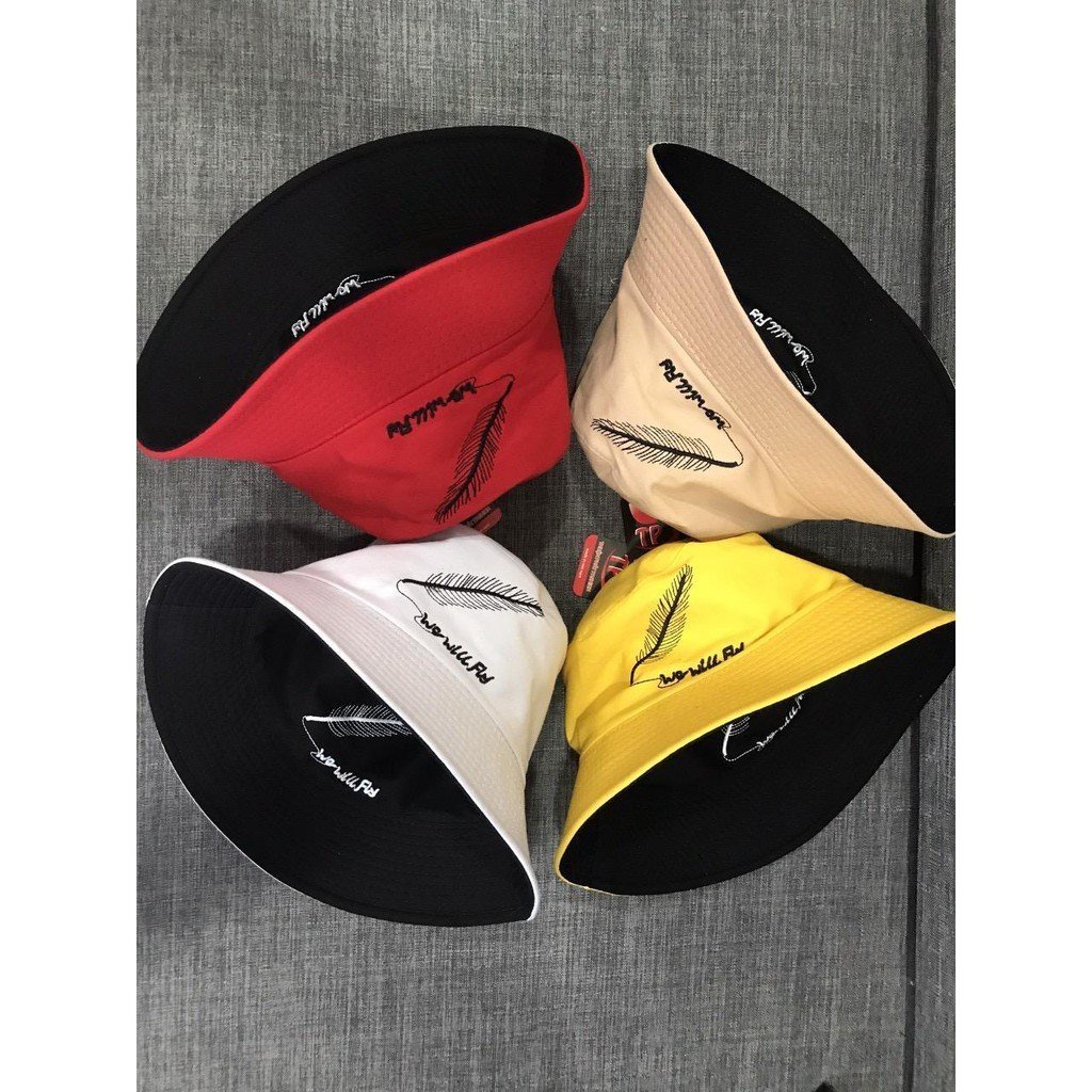 Mũ Bucket 2 Mặt Chiếc Lá NTB08 Chất Vải Kaki