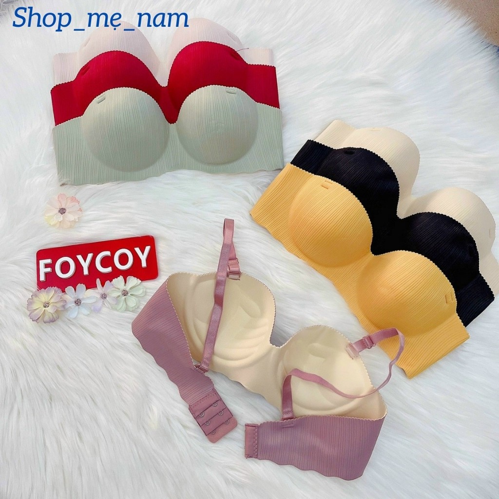 Áo Lót Su Đúc Không Gọng Đệm 2,5Cm Có Mút Bàn Tay Nâng Ngực Đẩy Ngực Tự Nhiên