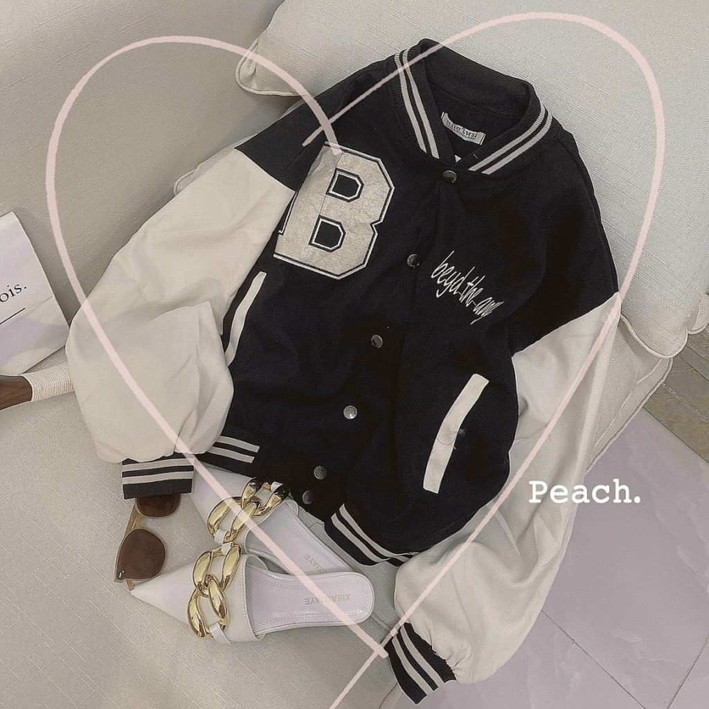 ÁO KHOÁC NỮ DA LỘN THÊU HẠO TIẾT CHỮ B FOM LỮNG SÀNH ĐIỆU (MẪU MỚI)