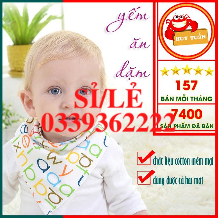 [ COCOLOVE ] Yếm ăn dặm - Yếm vải cotton dùng được cả 2 mặt  HAIANHSHOP