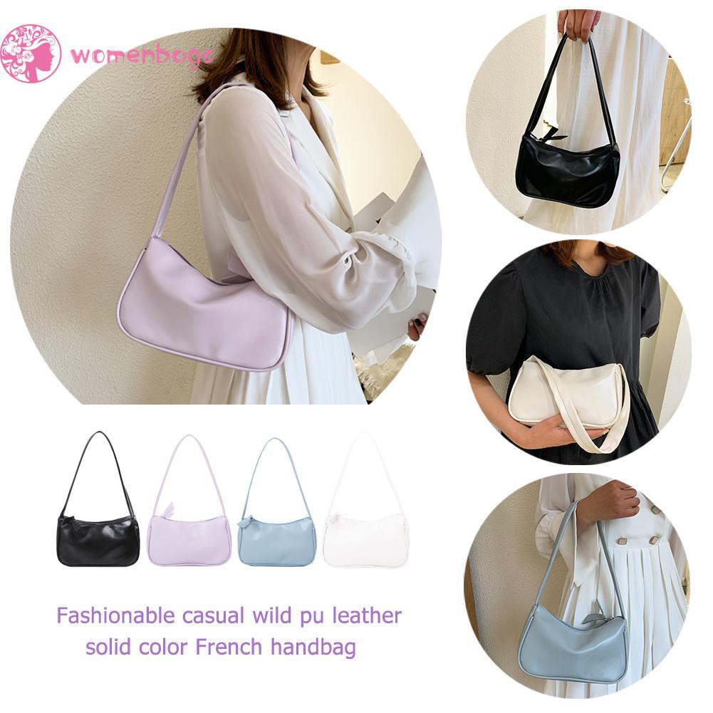 Túi xách da PU màu trơn thời trang nữ tính | BigBuy360 - bigbuy360.vn