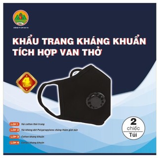 khẩu trang vải có van thở cho trẻ
