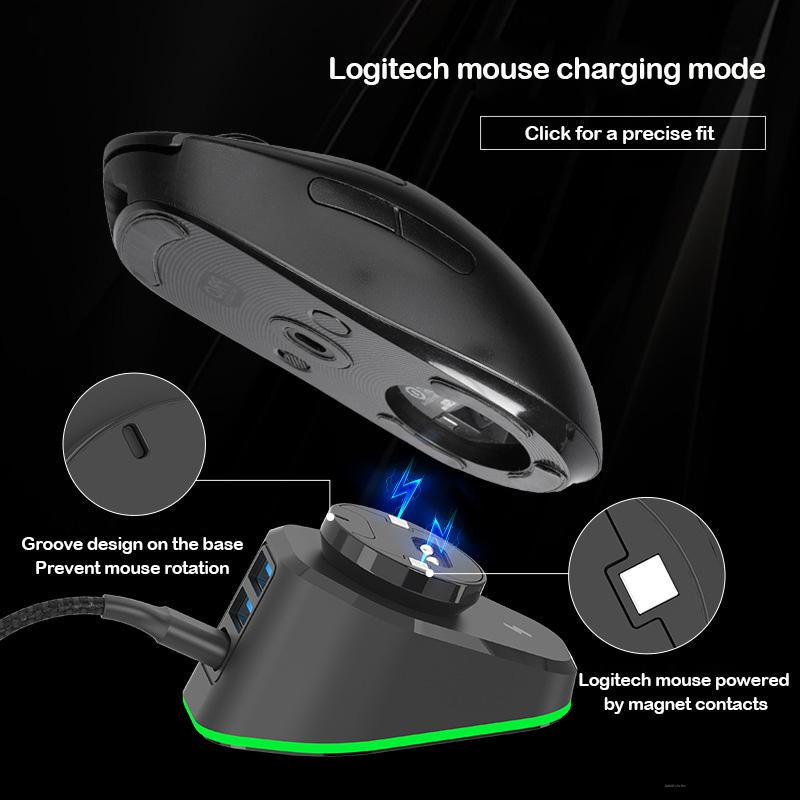 Đế Sạc Không Dây Cho Chuột Không Dây Logitech G502 GPW2 USB 3.0