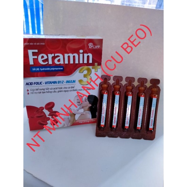 Sắt nước Feramin 3+- HÀNG CHÍNH HÃNG- Hỗ trợ bổ sung sắt, hạn chế  táo bón