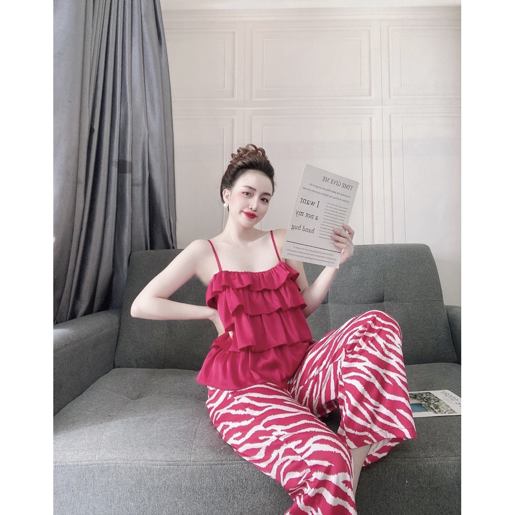 [ Cập nhât màu mới] Bộ lụa hai dây họa tiêt xinh xắn | BigBuy360 - bigbuy360.vn