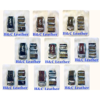 Đầu thắt lưng da cá sấu thật 100% , bản nịt rộng 3.5cm 004