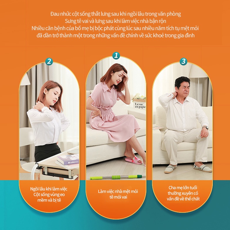 Đệm thắt lưng văn phòng Đệm lưng massage điện Gối hỗ trợ bảo vệ lưng khi ngồi lâu