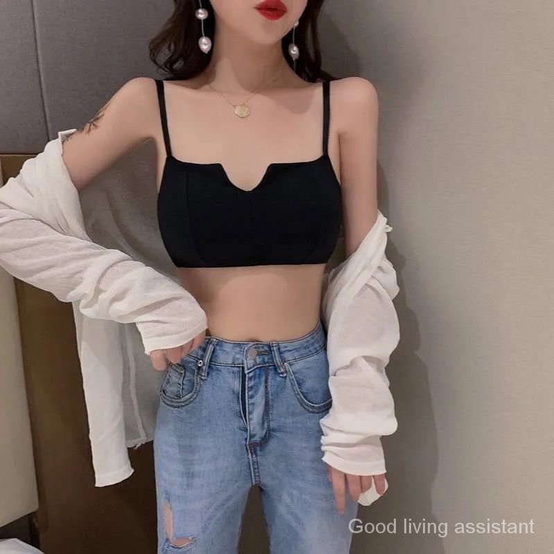 Korean Style Explosion Resistant Steel Frameless Cotton Bra For Women | BigBuy360 - bigbuy360.vn