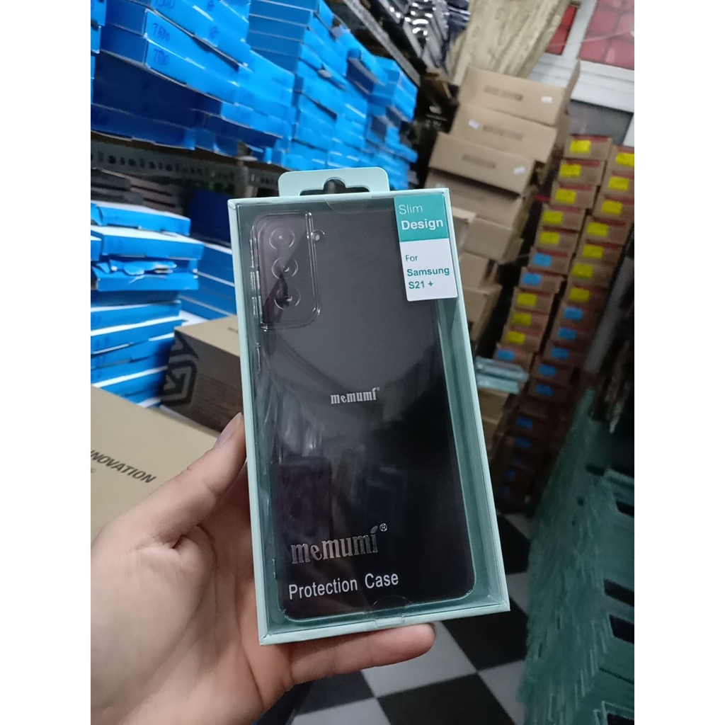 Ốp lưng Memumi cứng trong suốt Samsung S21, S21 Plus, S21 Ultra Chính hãng k ố màu có gờ bảo vệ Camera