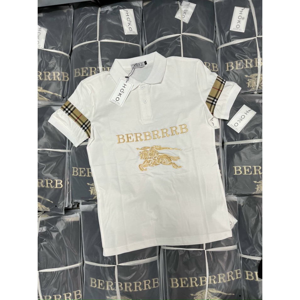 Áo thun nam cổ trụ cotton co dãn phối BBR Thánh Gióng chuẩn form hàng shop
