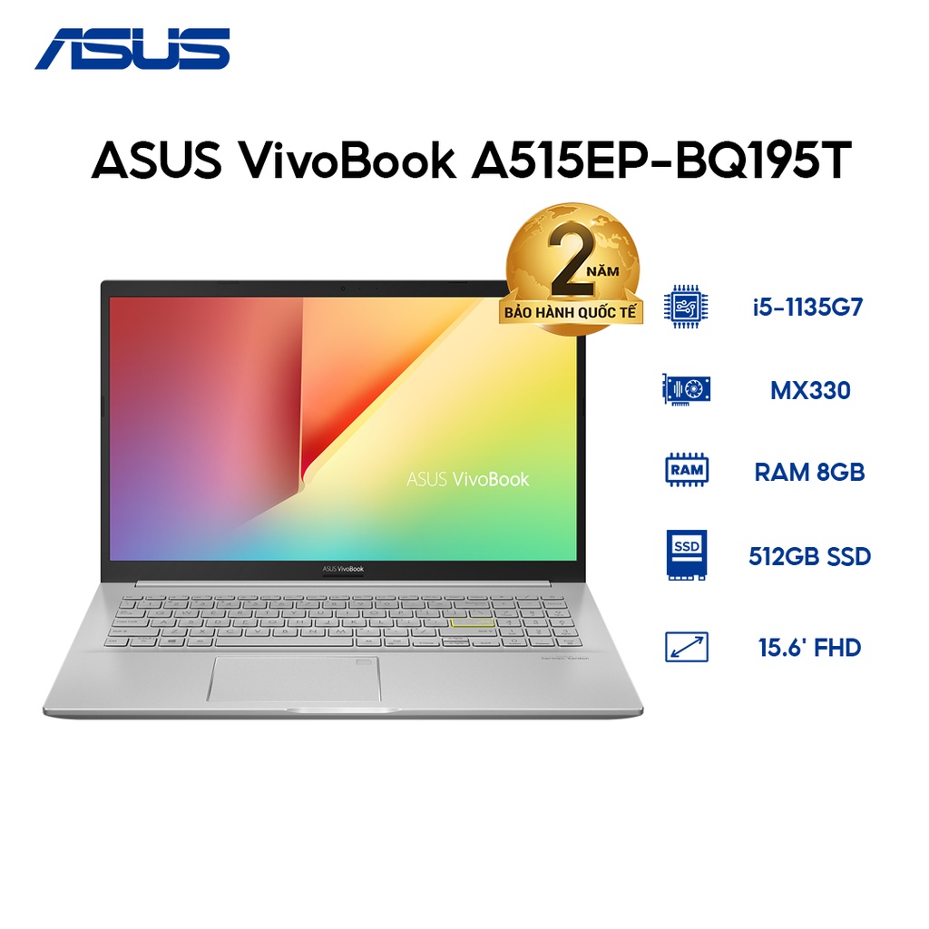 Laptop ASUS VivoBook A515EP-BQ195T i5-1135G7 | 8GB | 512GB |MX330 2GB | 15.6'' FHD | W10