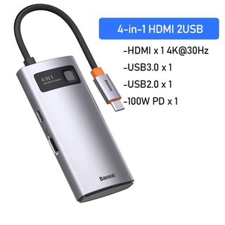 Bộ Hub mở rộng 4 in 1/5 in 1 /6 in 1/8 in 1 Baseus Metal Gleam Series LVM001