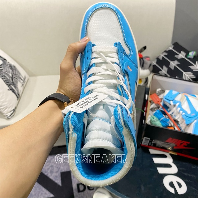 [GeekSneaker] Giày Jordan 1 UNC x Off White OW + Stock X | BigBuy360 - bigbuy360.vn