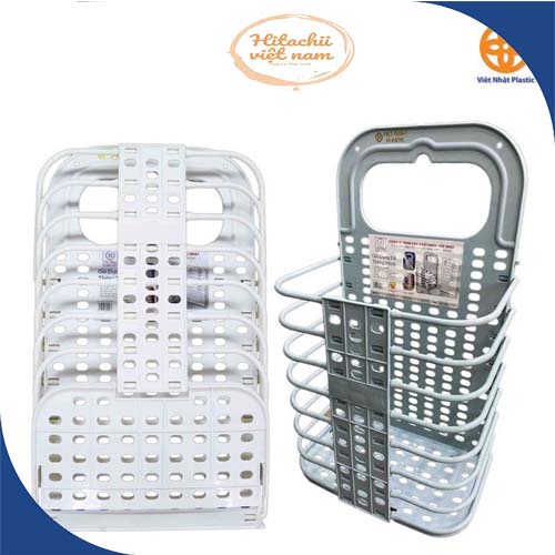 Giỏ Đựng Quần Áo Trước Khi Giặt Treo Tường Thiết Kế Thông Minh Gấp Gọn Tiện Lợi, Giỏ nhựa treo tường kích thước lớn