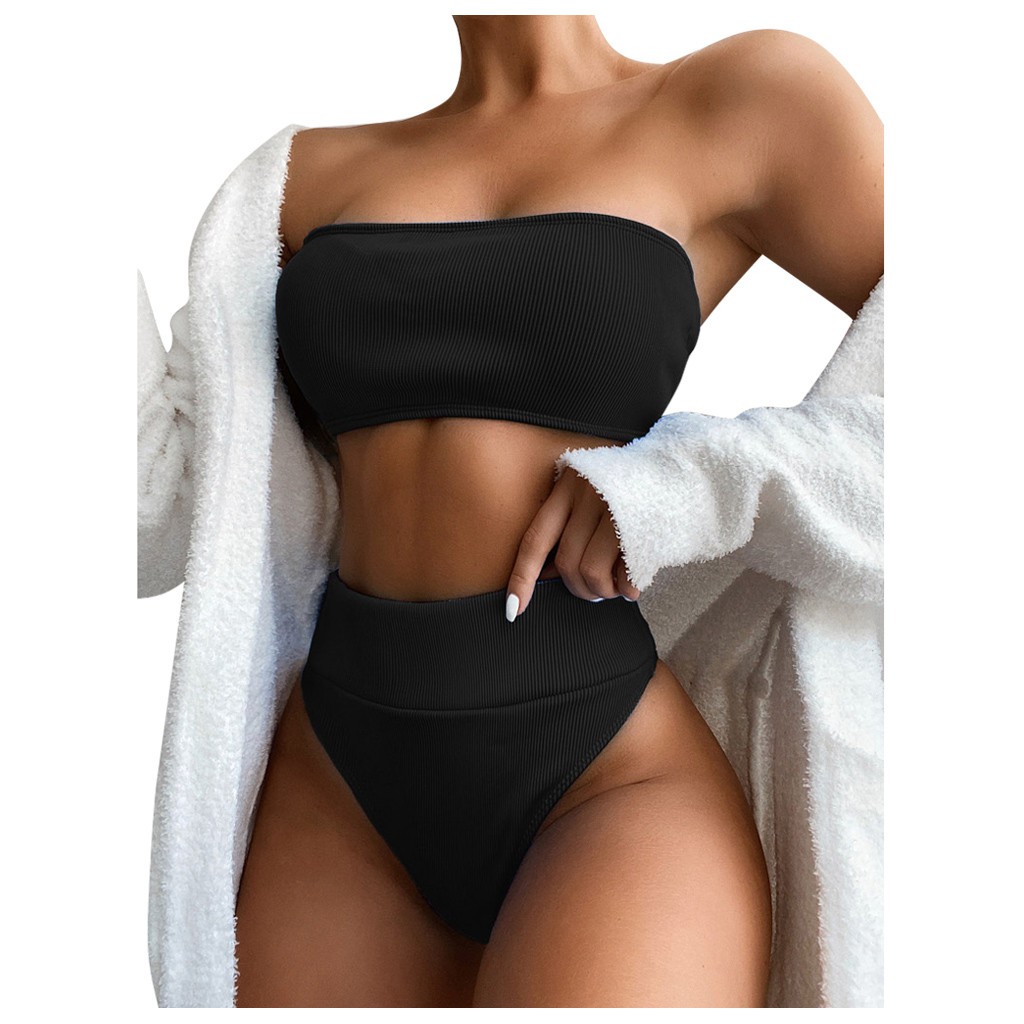 Bộ đồ bơi hai mảnh có đệm nâng ngực màu trơn gợi cảm dành cho bạn nữ | BigBuy360 - bigbuy360.vn