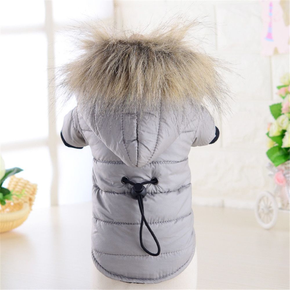 Bộ Áo Liền Quần Có Nón Bằng Vải Cotton Ấm Áp Nhiều Màu Sắc Dành Cho Thú Cưng