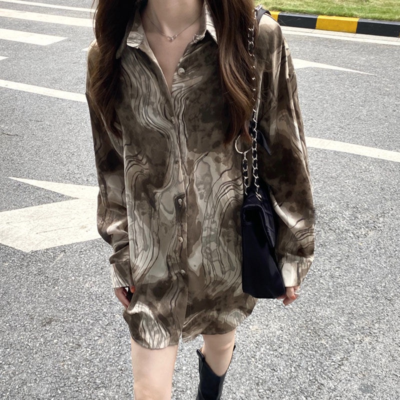 COZOK Áo Sơ Mi Tay Dài Phong Cách Vintage Thời Trang Cho Nữ