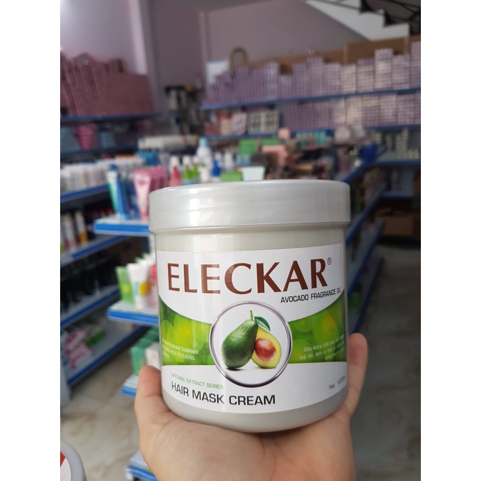 Hấp Dầu Kem xả Ủ Tóc Hoa Sen, Bơ, Oliu, Hoa Anh Đào, Nha Đam ELECKAR 1000ml - Ngăn Ngừa Và Phục Hồi Tóc Cho Tóc Mềm Mượt