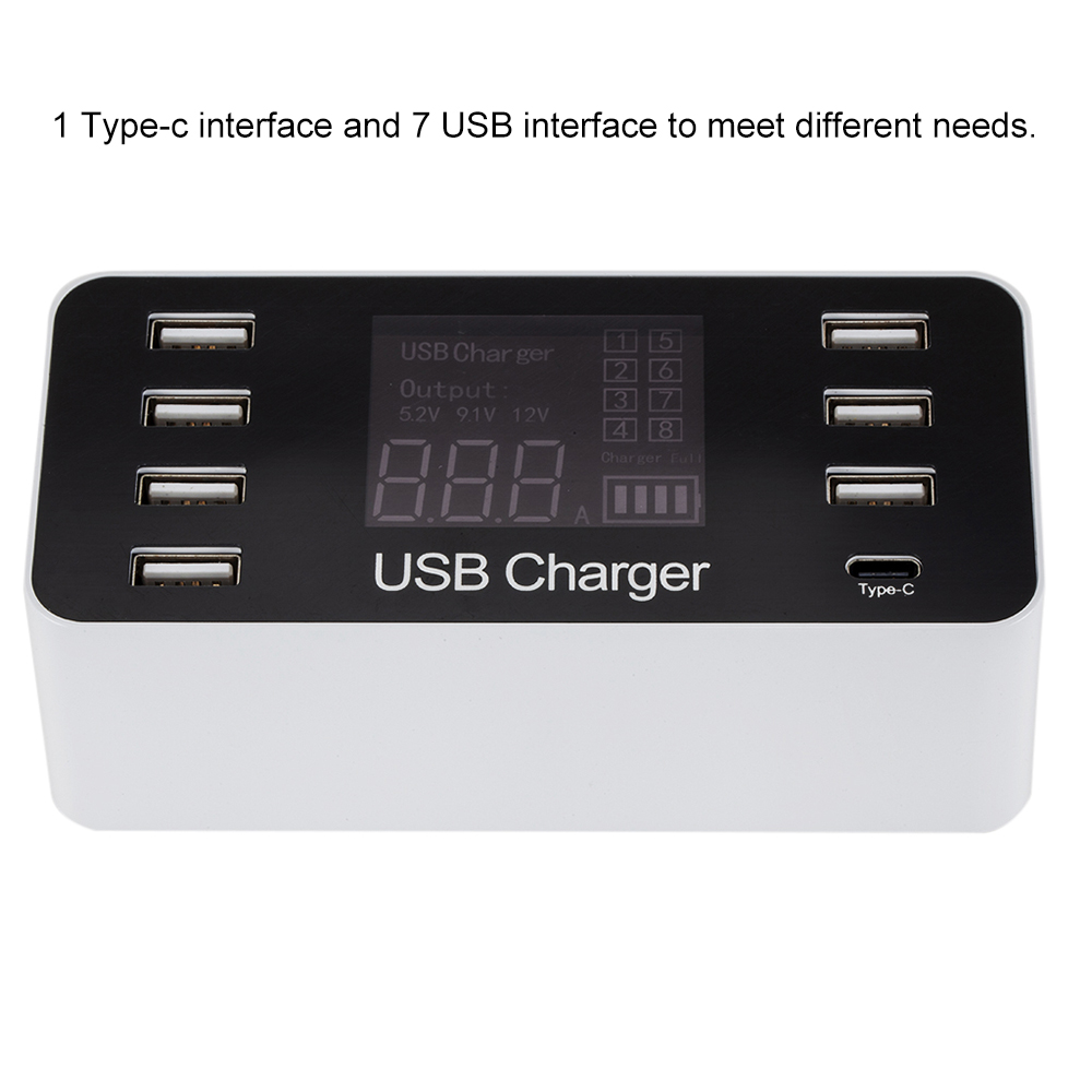 Củ Sạc Thông Minh Đa Năng Pi A9 7 Cổng Usb Type-C Type-C Ac100-240V