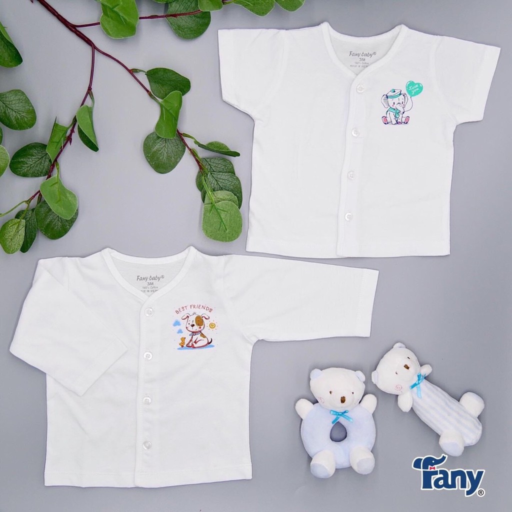 [Chất đẹp] COMBO 5 ÁO CHO BÉ SƠ SINH HIỆU FANY, ÁO THUN CHẤT COTTON VẢI MÁT MỀM MỊN CO GIÃN