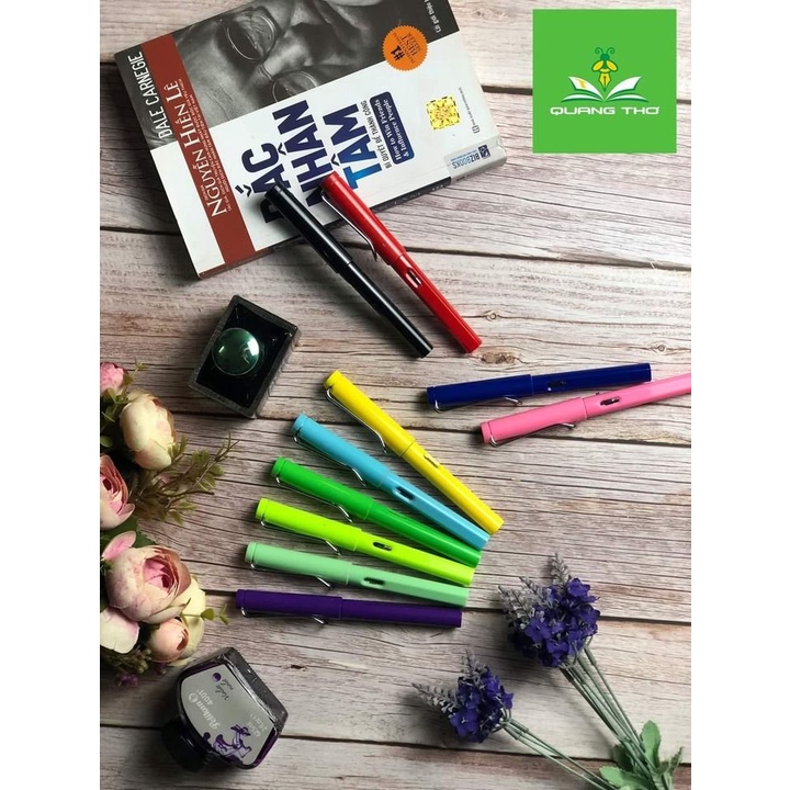 Bút máy luyện chữ đẹp nét thanh đậm Bút mài 858 thân một màu