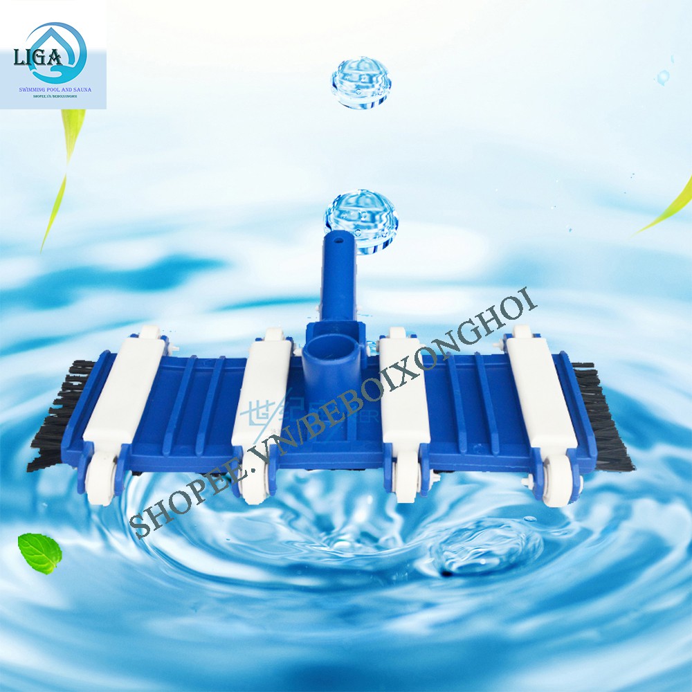 BÀN HÚT BỂ BƠI 8 BÁNH BẰNG NHỰA DÙNG ĐỂ HÚT VỆ SINH CÁC CẶN BẨN DƯỚI ĐÁY BỂ BƠI VÀ NHỮNG TẠP CHẤT LẮNG XUỐNG ĐÁY