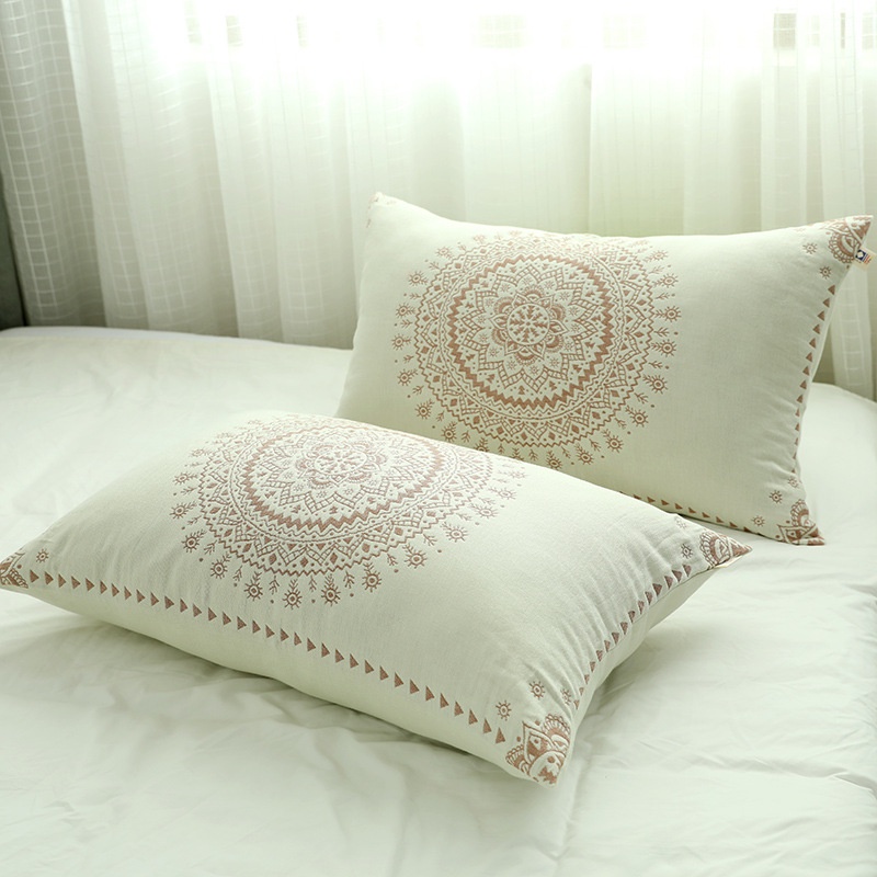 Vỏ Gối Cotton Ba Lớp Hình Chữ Nhật 48 * 74cm