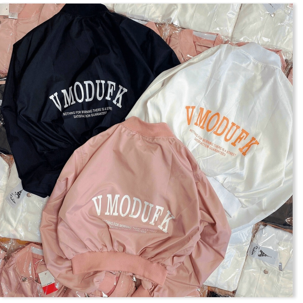 [ HÌNH THẬT 100% ] Áo Khoác Bomber UNISEX Nữ In Chữ Sau Lưng Xinh Mẫu Mới Hot Trend