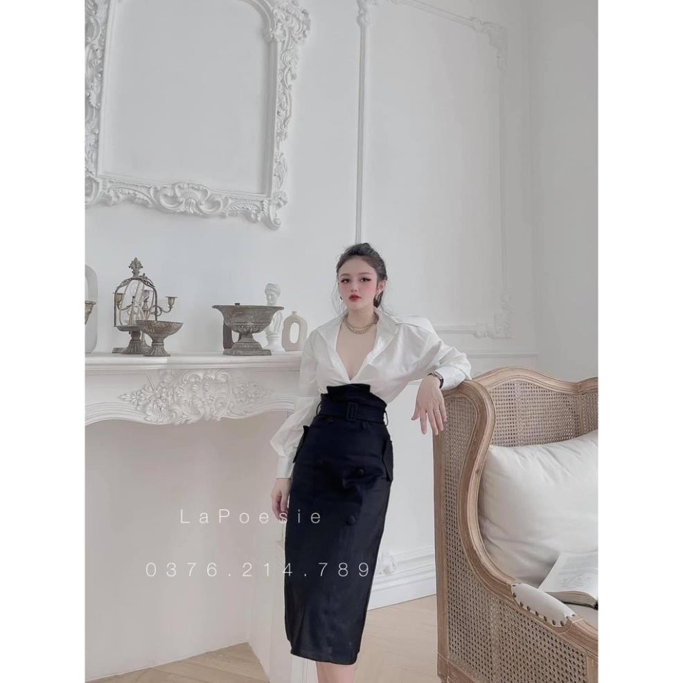 Set đồ nữ cá tính, set váy dài áo sơ mi đi chơi sang chảnh mùa hè đẹp 8A00075 JKR | BigBuy360 - bigbuy360.vn