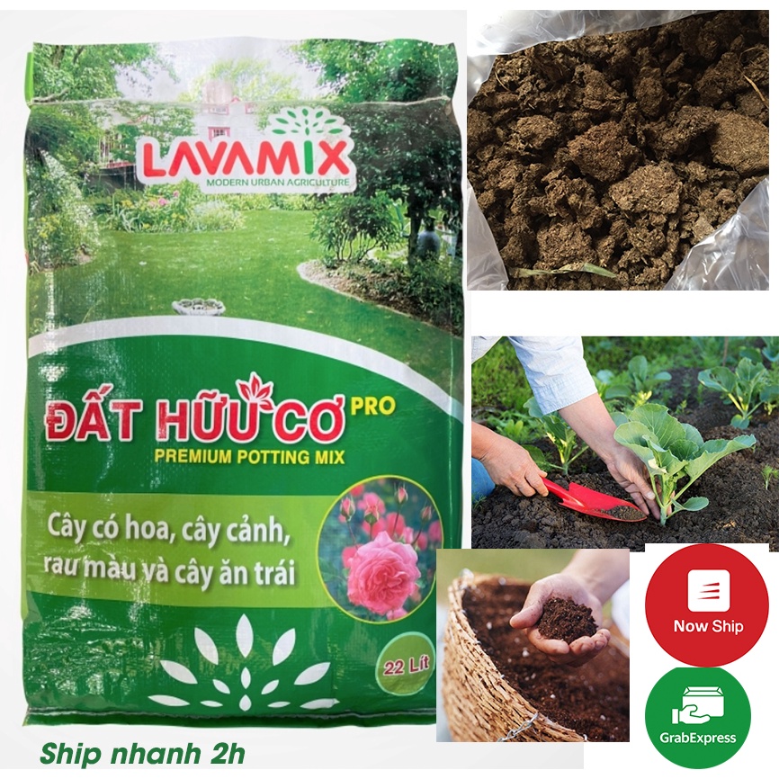 [Hoả tốc] Đất trồng rau cây, phân bò và trùn quế Lavamix (10-12kg)